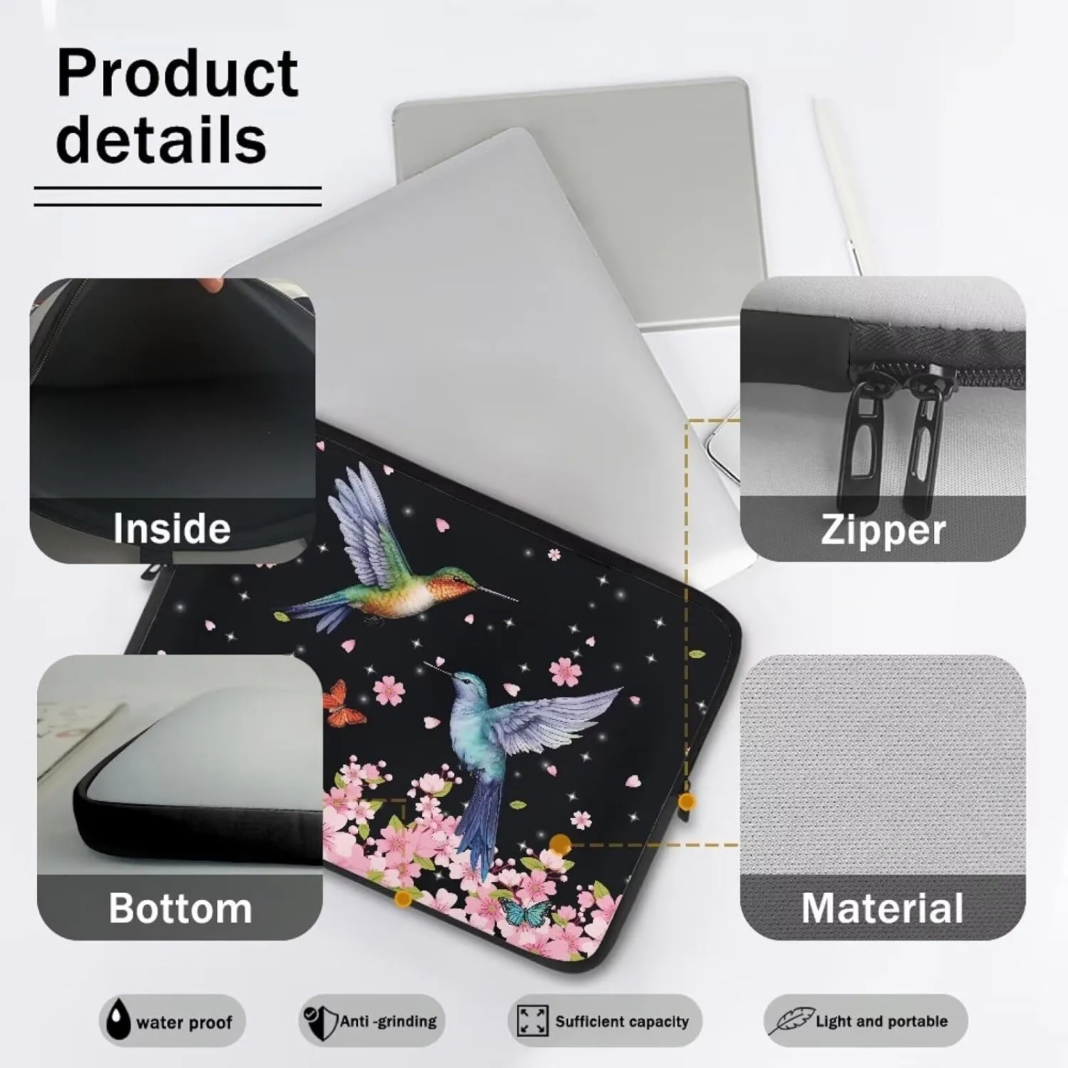 10-17 Inch Large Office Business Accessories Waterproof Laptop Bag Computer Tote Bag for Women Men