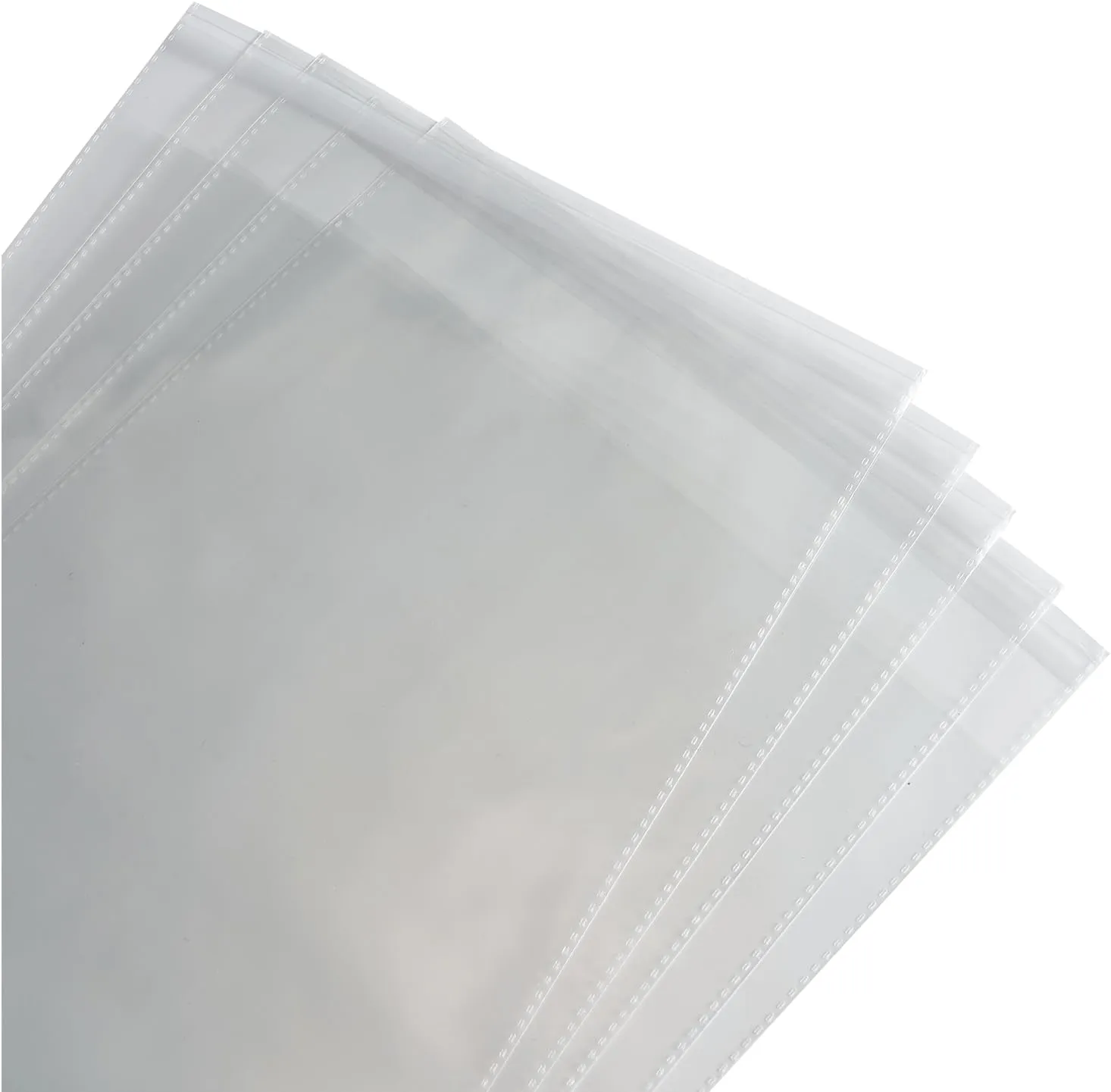100 Count 10x13 Inch Clear Poly Bags for Packaging Clothing Shirts Self Seal Cellophane Plastic Bags