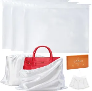 3 Pack Dust Bags for Purses and HandbagsSilk Purse Dust Bags for Storage With Drawstring Large Dust Bags for Handbag Dust Covers for Purse Shoes Boots