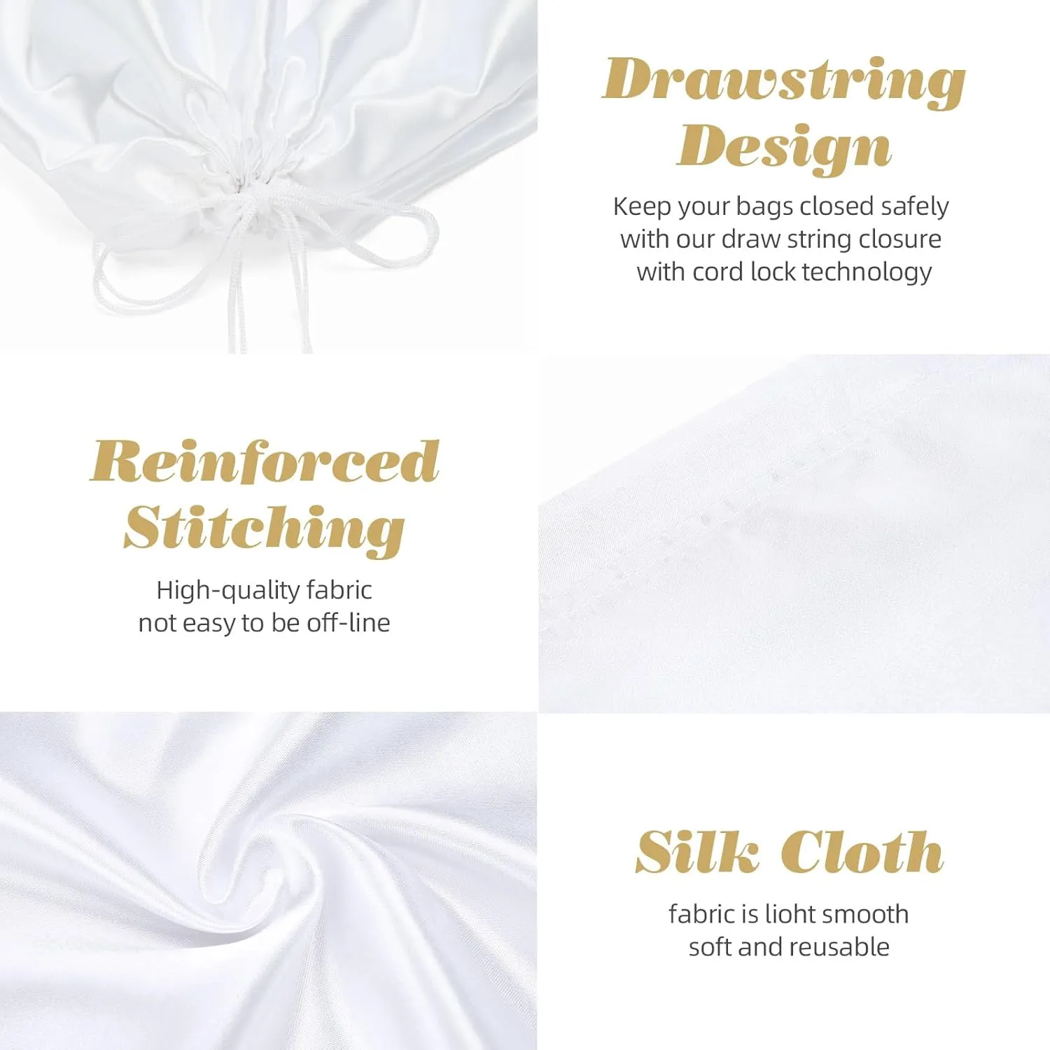 3 Pack Dust Bags for Purses and HandbagsSilk Purse Dust Bags for Storage With Drawstring Large Dust Bags for Handbag Dust Covers for Purse Shoes Boots