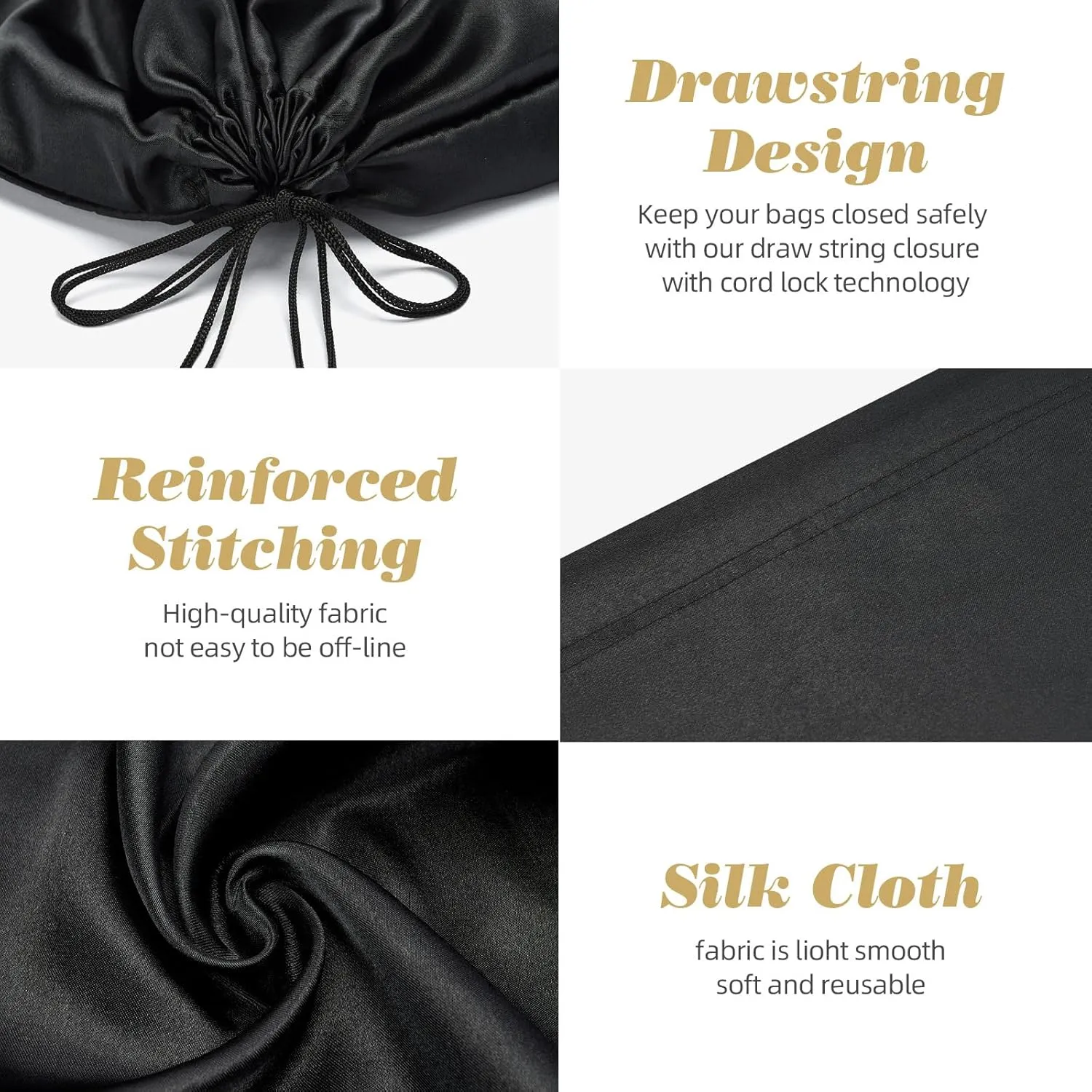 3 Pack Dust Bags for Purses and HandbagsSilk Purse Dust Bags for Storage With Drawstring Large Dust Bags for Handbag Dust Covers for Purse Shoes Boots