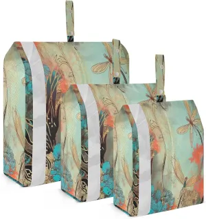 3 Set Travel Packing Cubes Lightweight Foldable Colorful Flowers Luggage Bags Organizers for Travel Accessories Travel Essentials