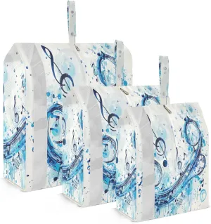 3 Set Travel Packing Cubes Lightweight Foldable Musical Notes Luggage Bags Organizers for Travel Accessories Travel Essentials