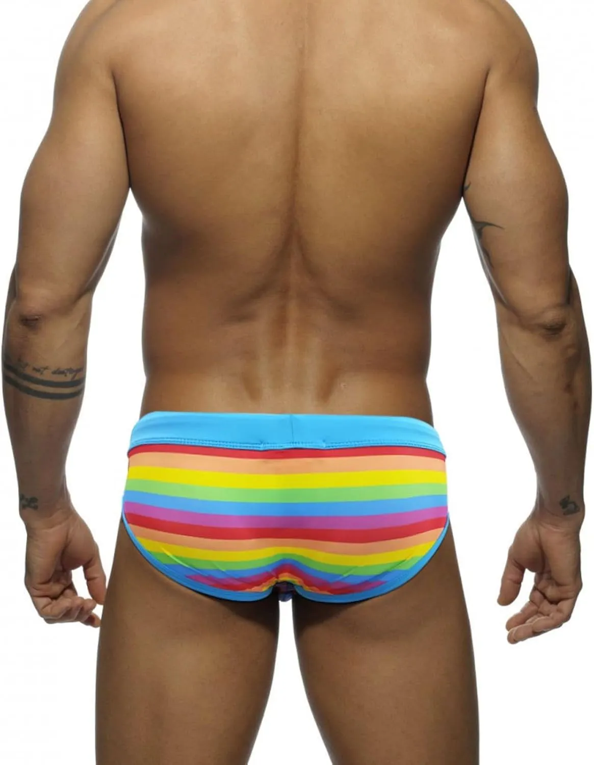 Alalaso Men's Bikini Swimwear Summer Fashion Surf Briefs Sexy Low Rise Swimming Briefs with Adjustable Drawstring