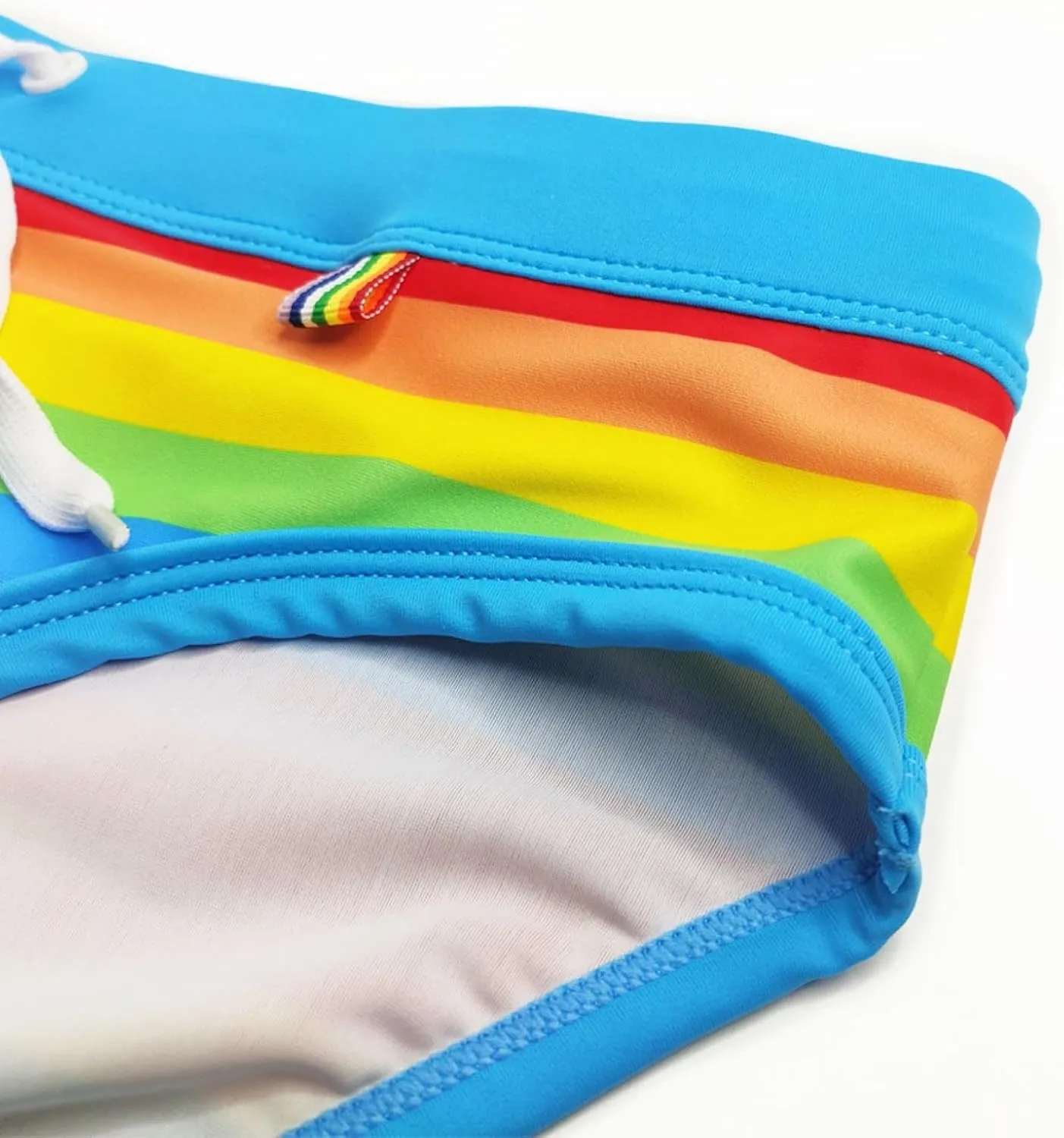 Alalaso Men's Bikini Swimwear Summer Fashion Surf Briefs Sexy Low Rise Swimming Briefs with Adjustable Drawstring