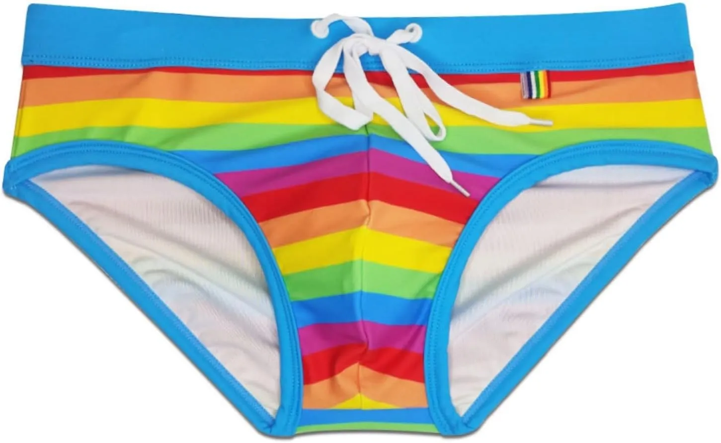 Alalaso Men's Bikini Swimwear Summer Fashion Surf Briefs Sexy Low Rise Swimming Briefs with Adjustable Drawstring