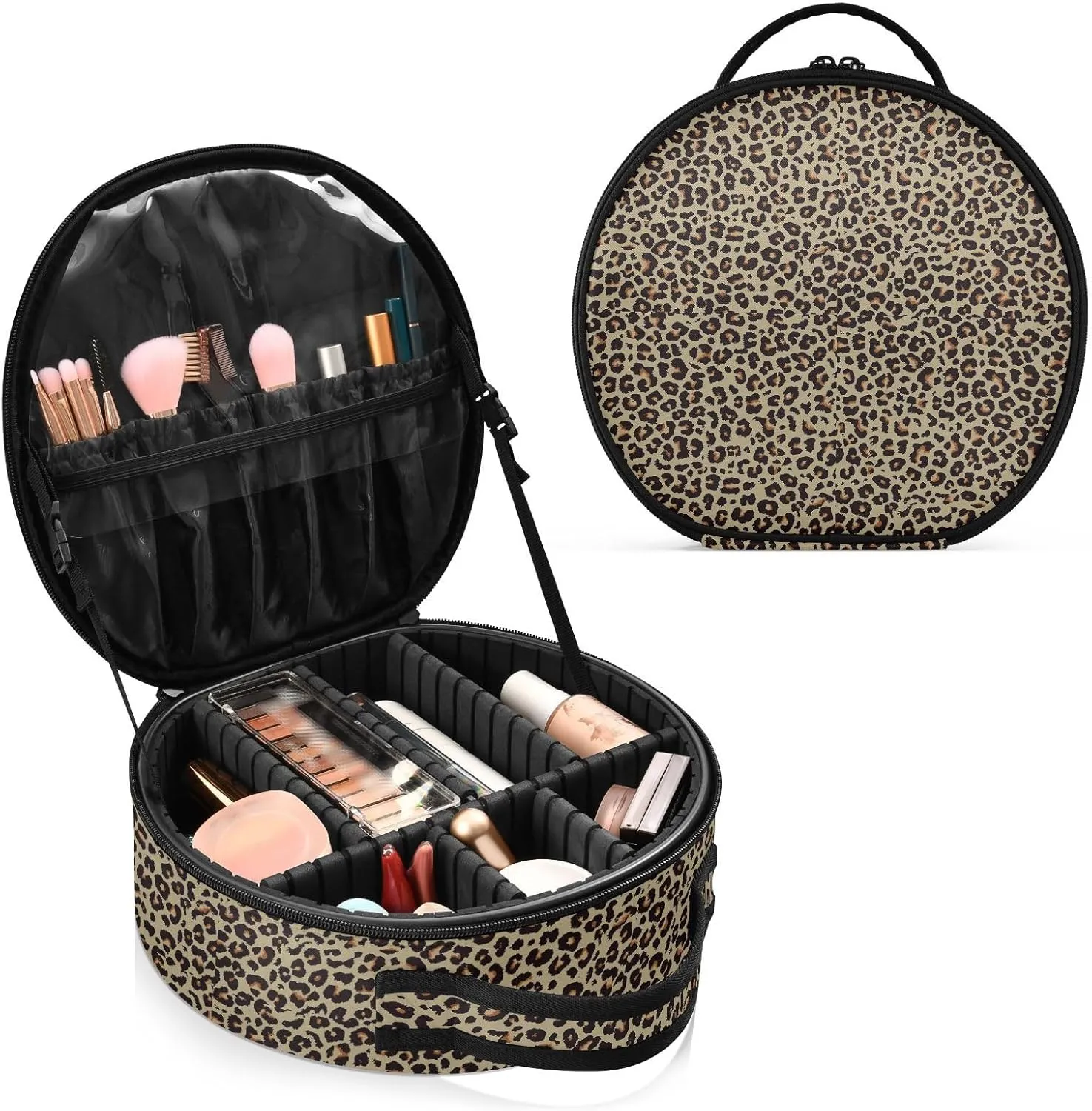 ALAZA Cheetah Leopard Print Animal Skin Toiletry Bag Travel Makeup Case Organizer for Women