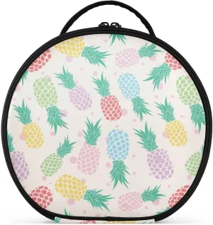 ALAZA Colorful Pineapple Fruit Portable Cosmetic Bag Large Capacity Makeup Bags