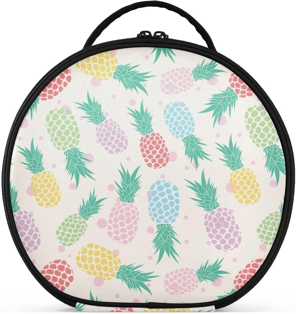 ALAZA Colorful Pineapple Fruit Portable Cosmetic Bag Large Capacity Makeup Bags