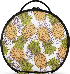 ALAZA Hand Drawn Pineapples Makeup Bag Travel Cosmetic Bag Large Toiletry Organizer