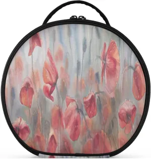 ALAZA Sunny Poppies Field Travel Cosmetic Organizer Make up Organizer Toiletry Bag