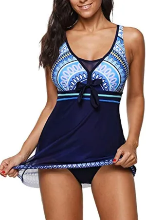 American Trends Bathing Suits Tummy Control Womens Mesh Swimdress One Piece Swimsuits for Women Athletic Swimwear