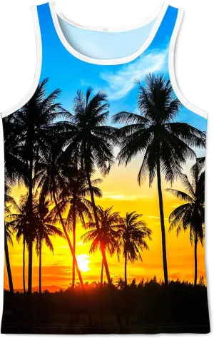 Asylvain 3D Tank Tops for Men Women Cool Design Graphic Sleeveless Shirts Summer Tops