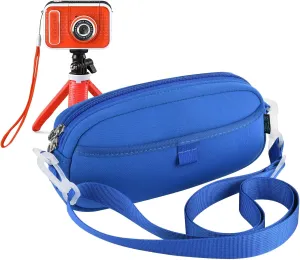 Beautyflier Kids Camera Case for VTech KidiZoom Creator Cam Hold Complete Camera&Tripod, Camera Shoulder Bag for Kids with Adjustable Detachable Strap (Camera Not Included)
