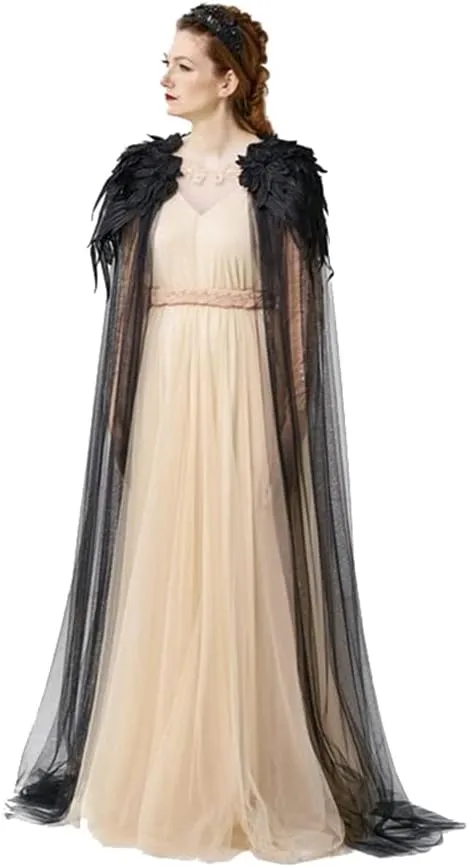 Black Angel Demon Wings Shawl Lace Bridal veils wedding accessories for Bride