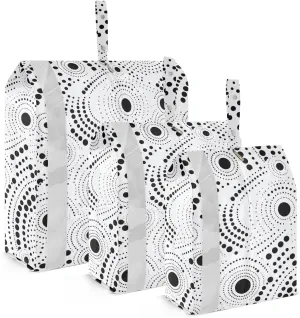 Black Dots Packing Cubes for Travel 3 Set Compression Packing Cube Luggage Cubes for Travel Accessories