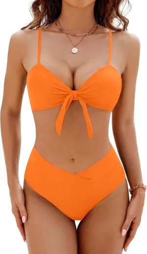 Blooming Jelly Women's High Waisted Bikini Sets Two Piece Swimsuit Sexy Bathing Suits