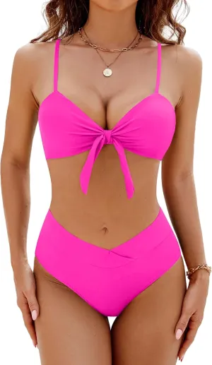 Blooming Jelly Women's High Waisted Bikini Sets Two Piece Swimsuit Sexy Bathing Suits