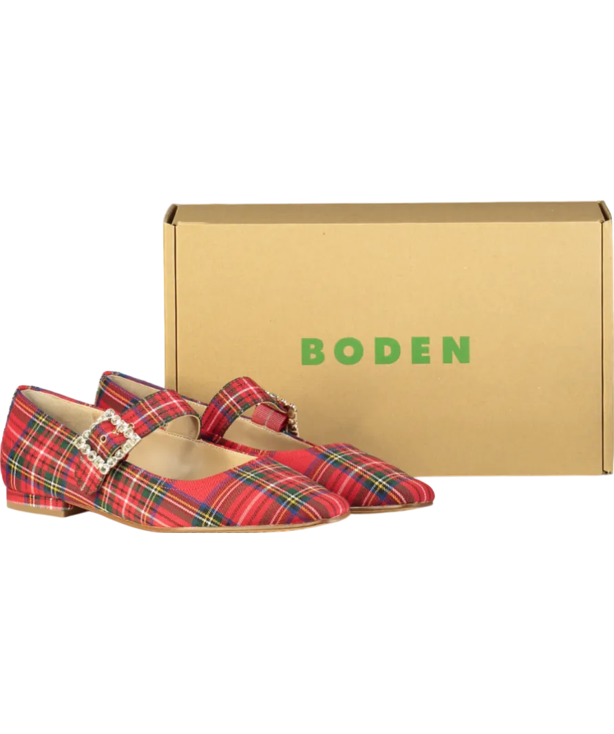 Boden Red Vic Chisel Toe Mary Janes UK 8 EU 41 