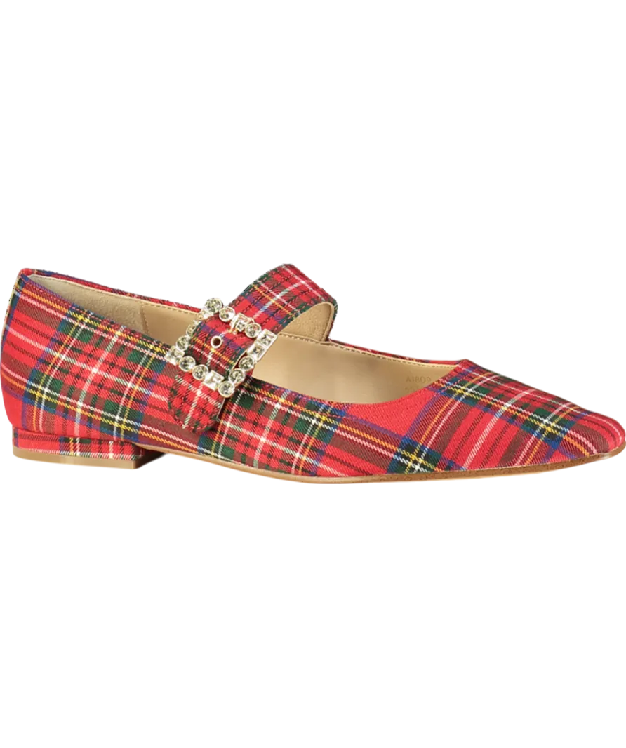 Boden Red Vic Chisel Toe Mary Janes UK 8 EU 41 