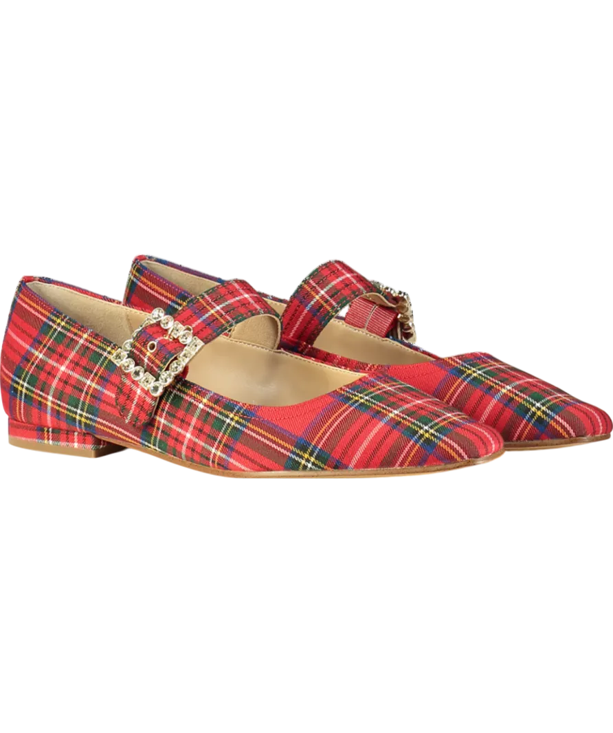 Boden Red Vic Chisel Toe Mary Janes UK 8 EU 41 