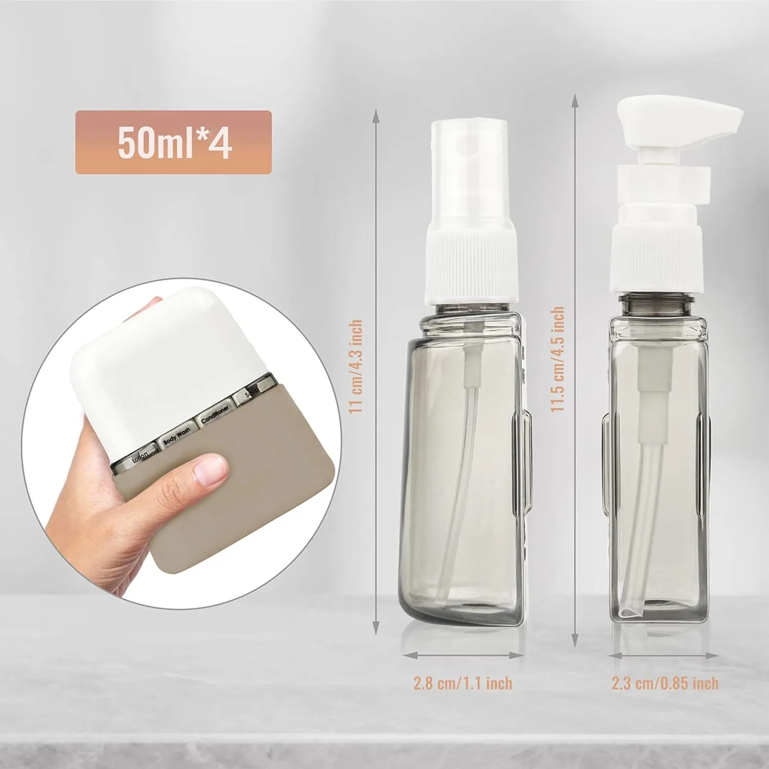 Bpluma Travel Bottles, Leak Proof Containers For Toiletries TSA Approved Airplane Accessories Kits For Liquid With Labels