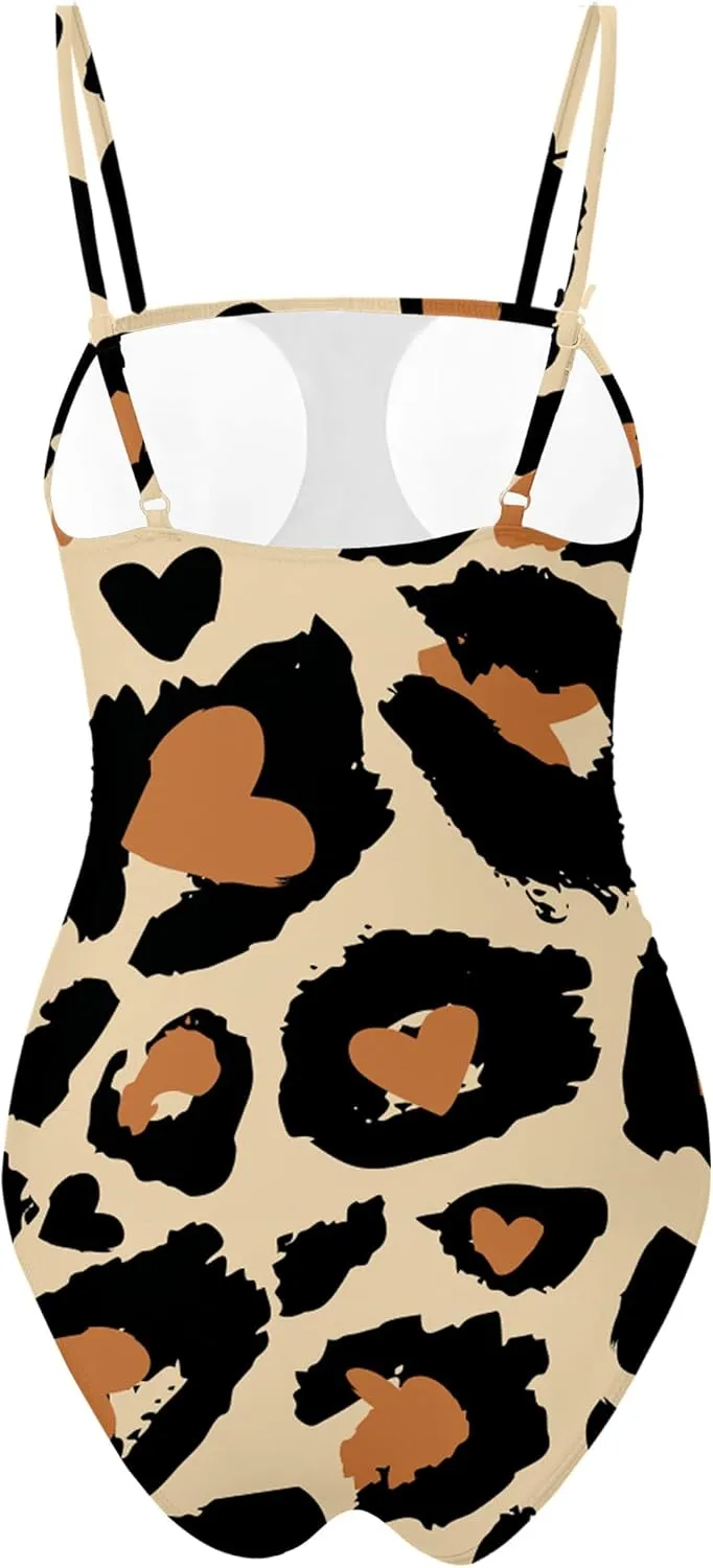 Buauty Women's One Piece Swimsuits Tummy Control Bathing Suits for Women Square Neck Backless Ruched Push Up Swimwear