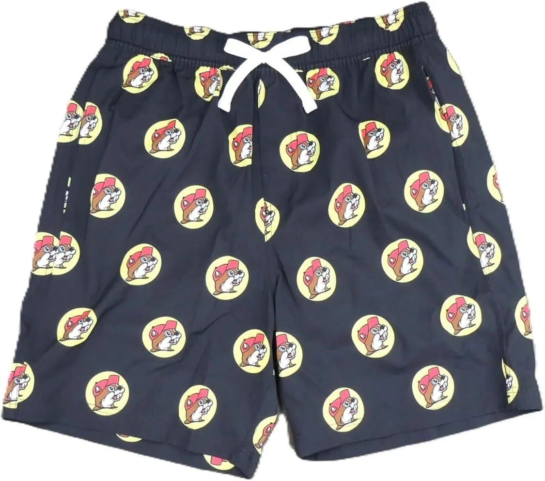 Buc-ee's 2025 Black Logo Swim Shorts Trunks Swimsuit Adult Mens Boys Toddler Infant Baby Swimwear Board Shorts Quick Dry