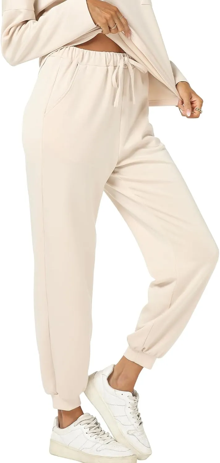 Cakulo Womens 2 Piece Lounge Sets 2024 Fall Outfits Jogger Sweat Pants Set Sweatsuits Matching Track Suits