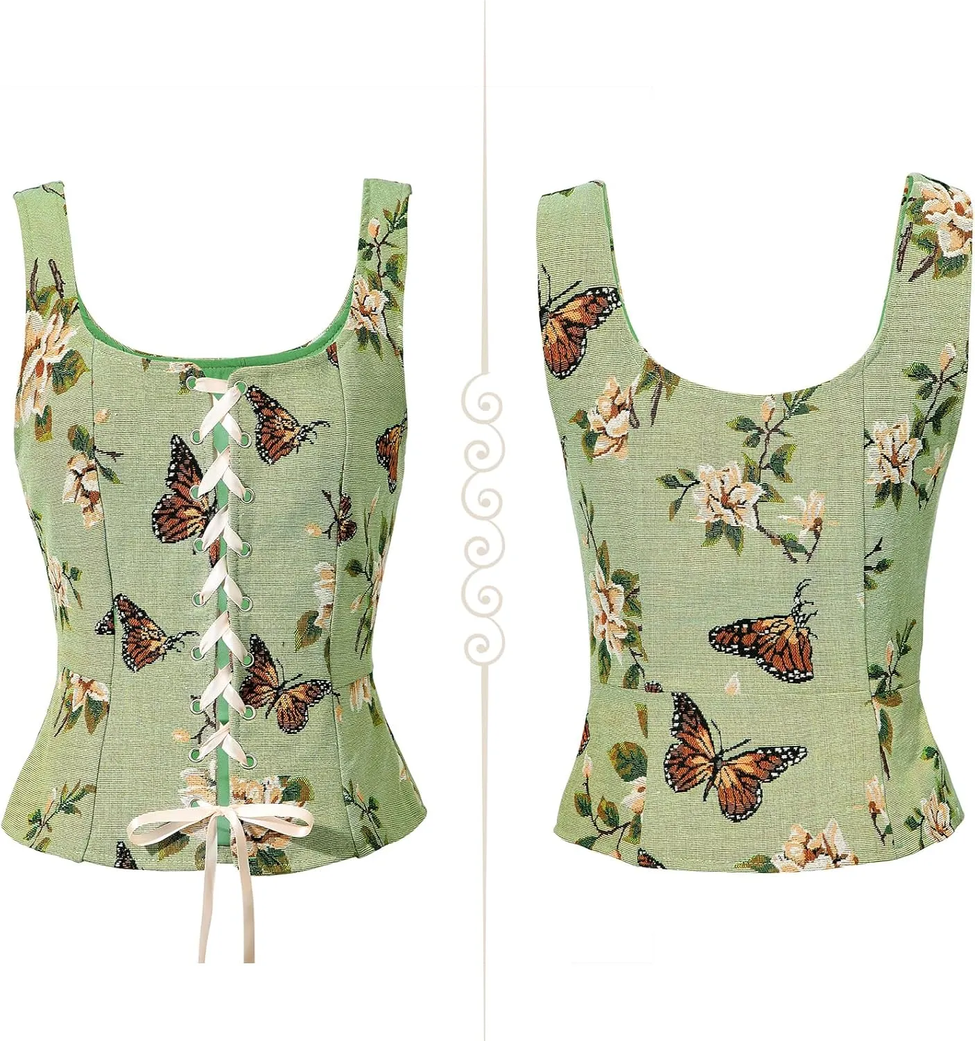 Century Star Renaissance Costume Women Pirate Medieval Viking Floral Corset Top Ren Faire Vest Victorian Plus Size Bodice