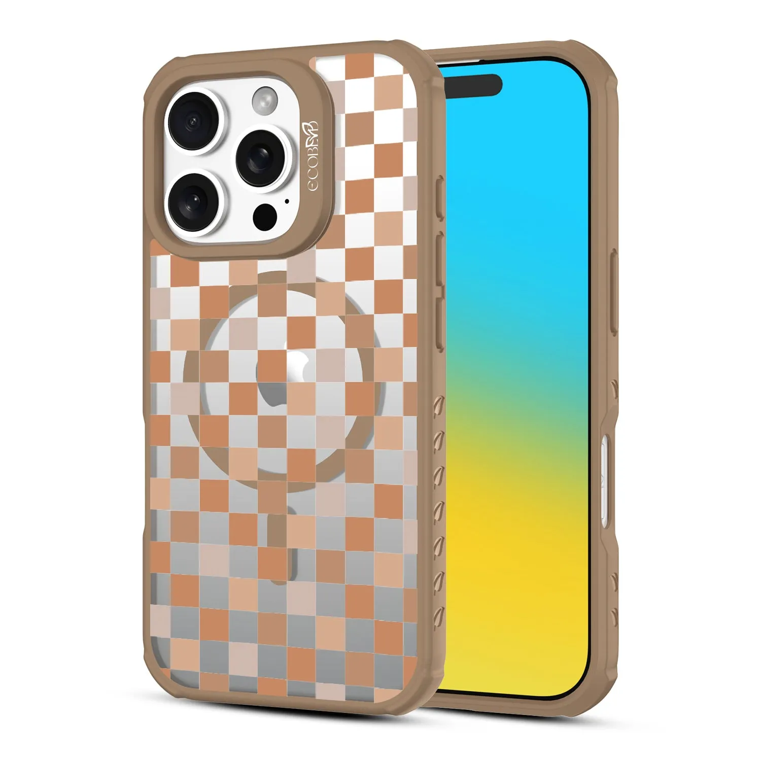 Checkered Print - Revive Collection Case for Apple iPhone 16 Pro