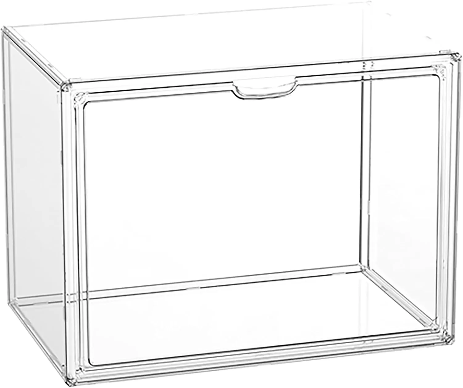 Clear Display Case Magnetic Closure Display Case Stackable Clear Storage for Figures Collectibles Shoes Book Cosmetic Purse Handbag Quick Installation ( Size : 1plus )