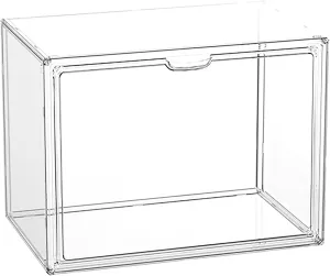Clear Display Case Magnetic Closure Display Case Stackable Clear Storage for Figures Collectibles Shoes Book Cosmetic Purse Handbag Quick Installation ( Size : 1plus )