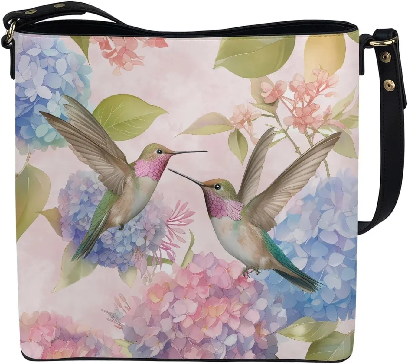 COEQINE Aesthetic Floral Tote Bag Large Capacity Floral Crossbody Strap Easy To Clean Portable Travel Accessories