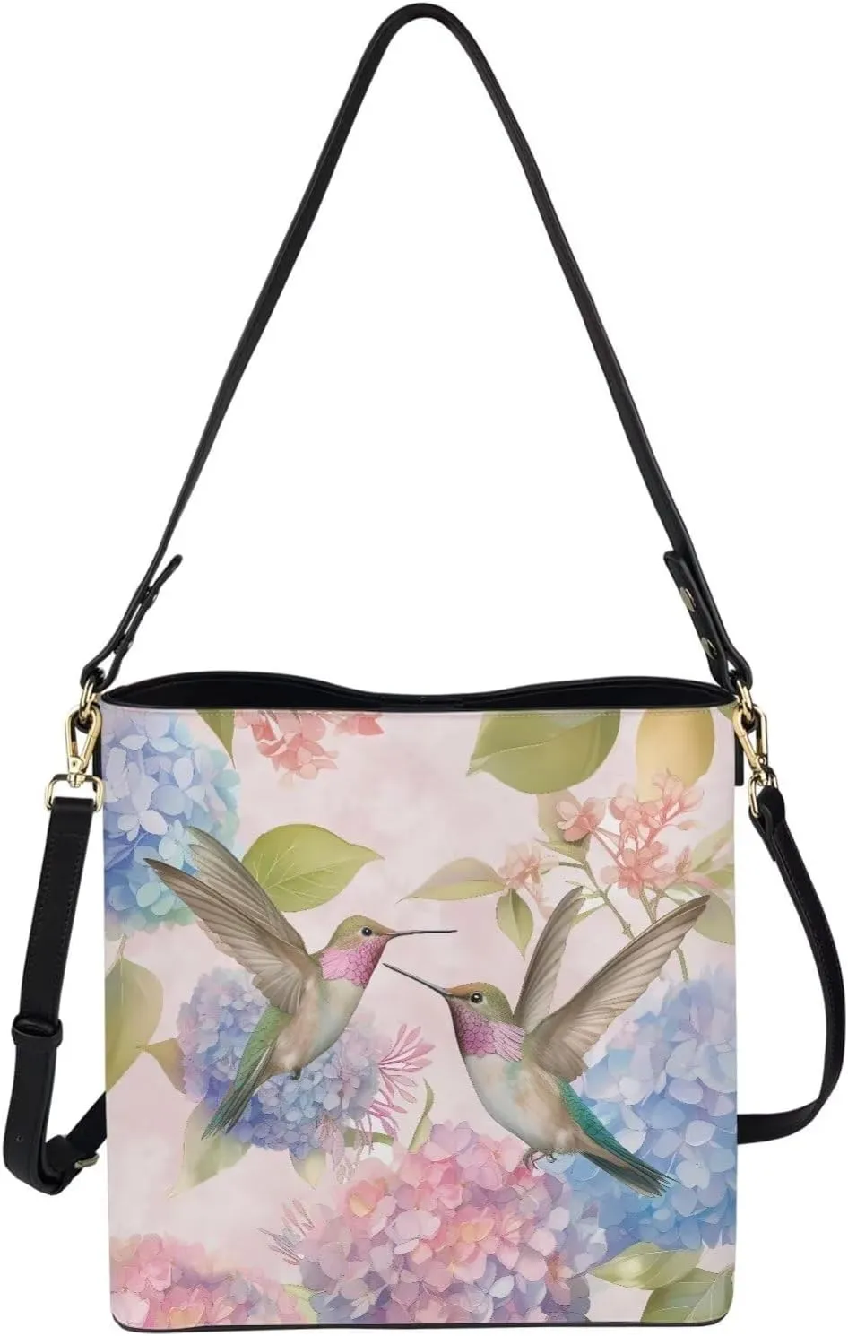 COEQINE Aesthetic Floral Tote Bag Large Capacity Floral Crossbody Strap Easy To Clean Portable Travel Accessories