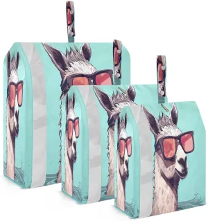 Cool Cartoon Llama Compression Packing Cubes for Travel Packing Organizers Large Luggage Organizers Bags for Travel Accessories