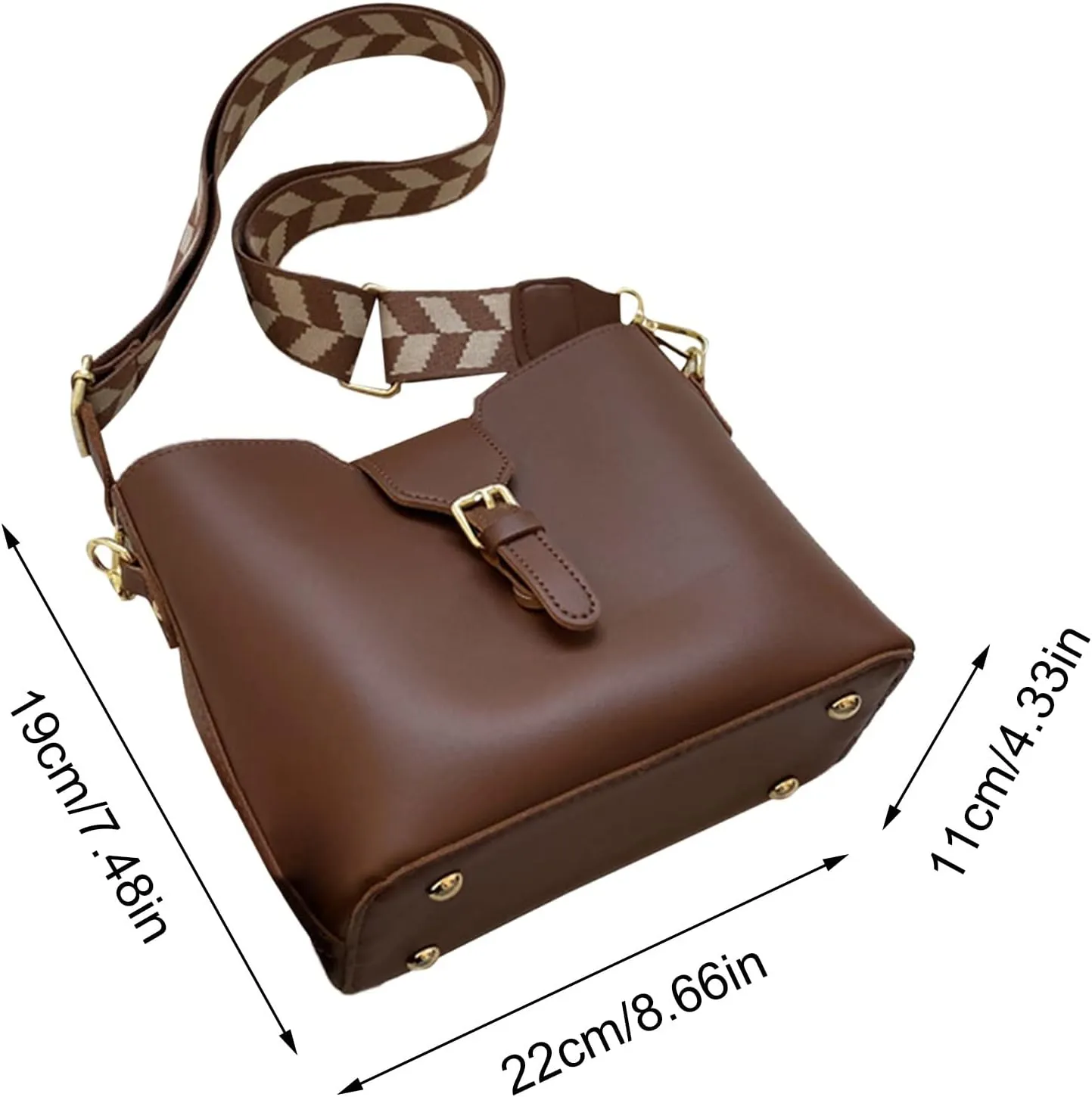 Crossbody Travel Bags for Women Women's Crescent Shoulder Bags with Adjustable Strap Cute Purse for Women Trendy(Brown)