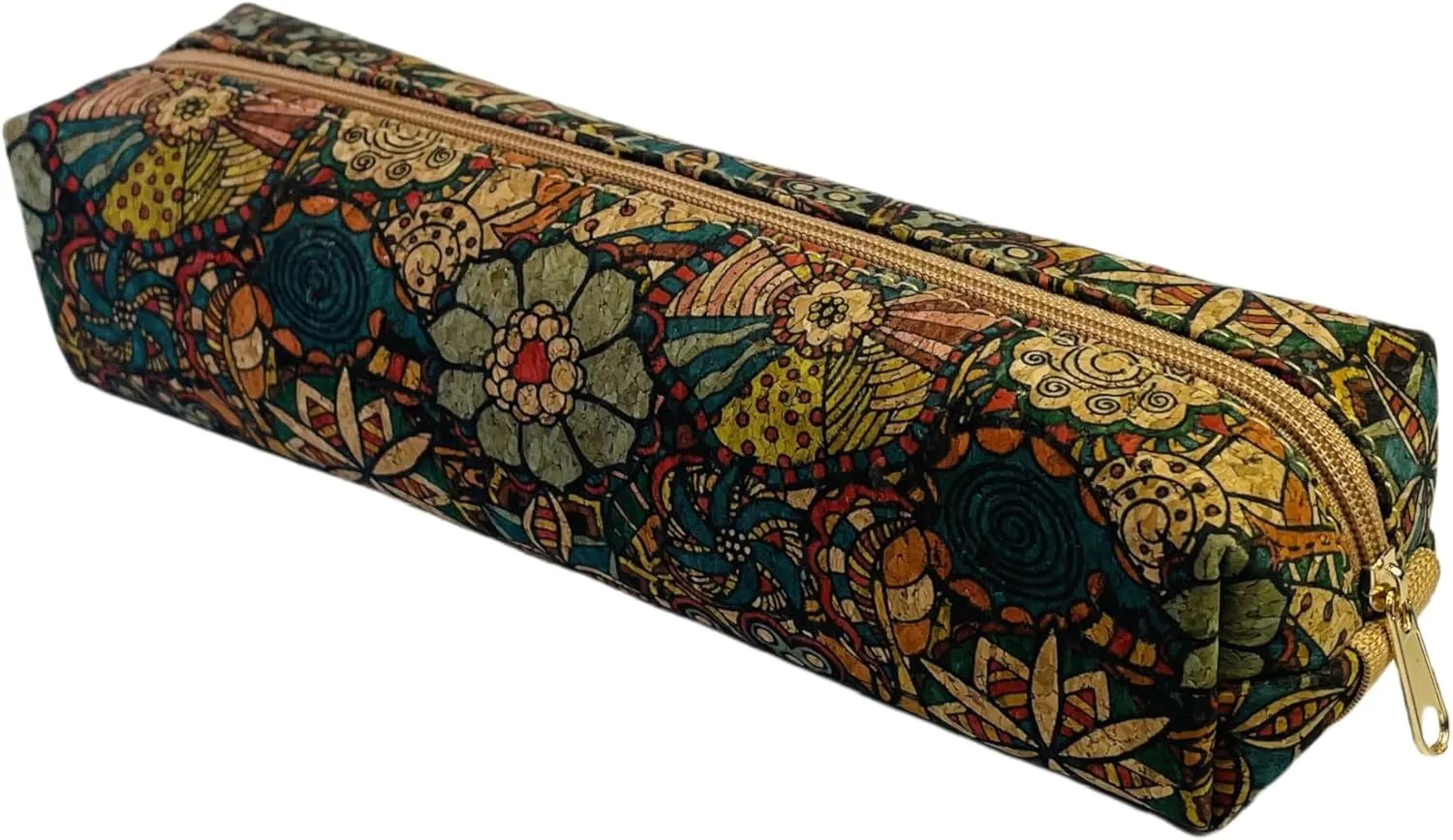 Cute Cork Printing Makeup Bag Small Cosmetic Bag, Aesthetic Pencil Pouch Toiletry for Women Travel Accessories (B)