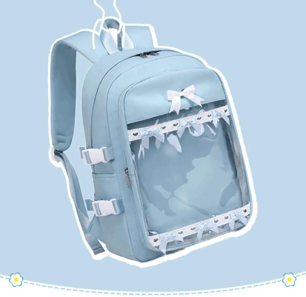Cute Grunge Backpack Women Men, Ita Bag Kawaii Backpack with Kawaii Pins Accessories Aesthetic Daypack Christmas Gifts