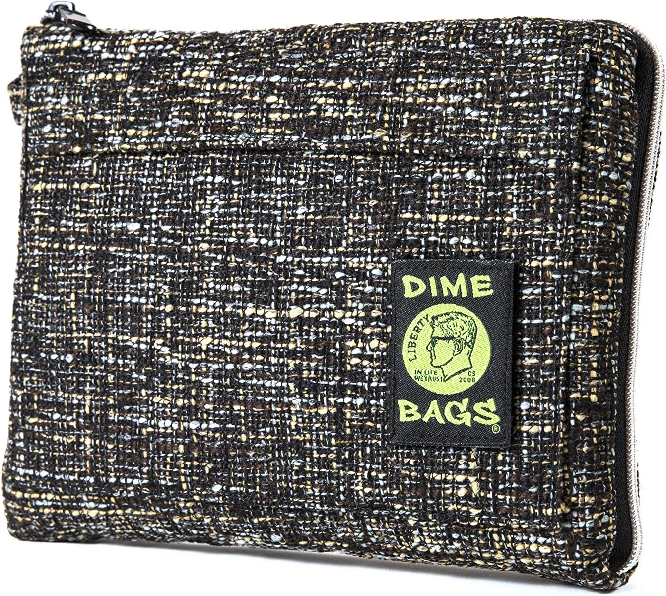 DIME BAGS Padded Pouch  Smell Proof Protective Case with Padded Interior, Durable Hemp-Polyester Fabric, Heavy-Duty Zippers & Interchangeable Patch, Travel & Storage for Fragile Items