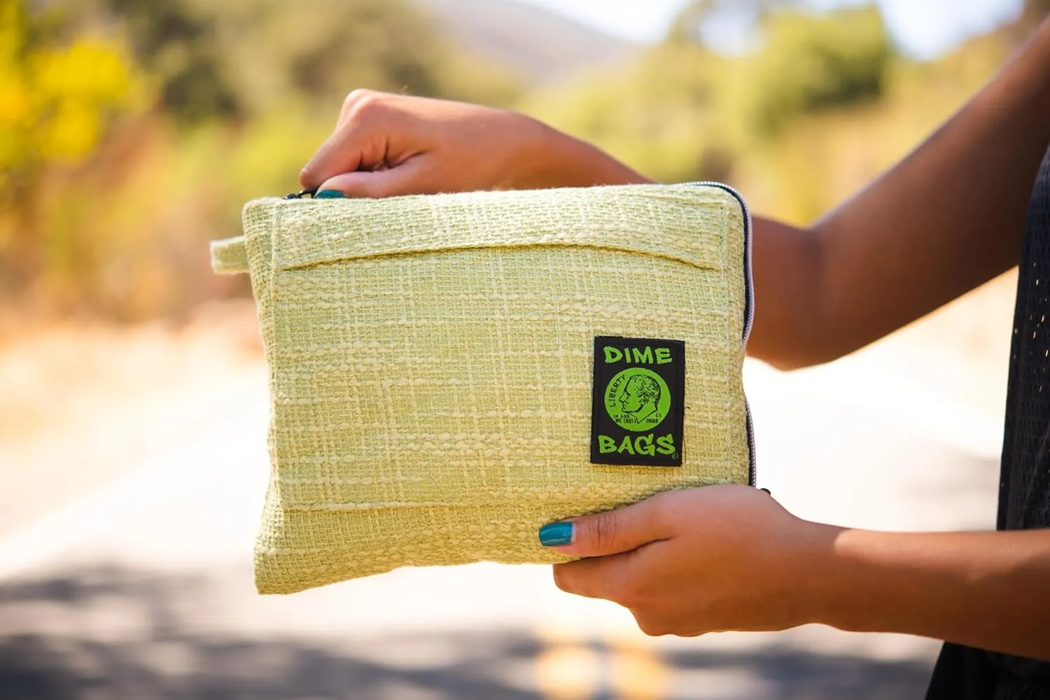 DIME BAGS Padded Pouch  Smell Proof Protective Case with Padded Interior, Durable Hemp-Polyester Fabric, Heavy-Duty Zippers & Interchangeable Patch, Travel & Storage for Fragile Items