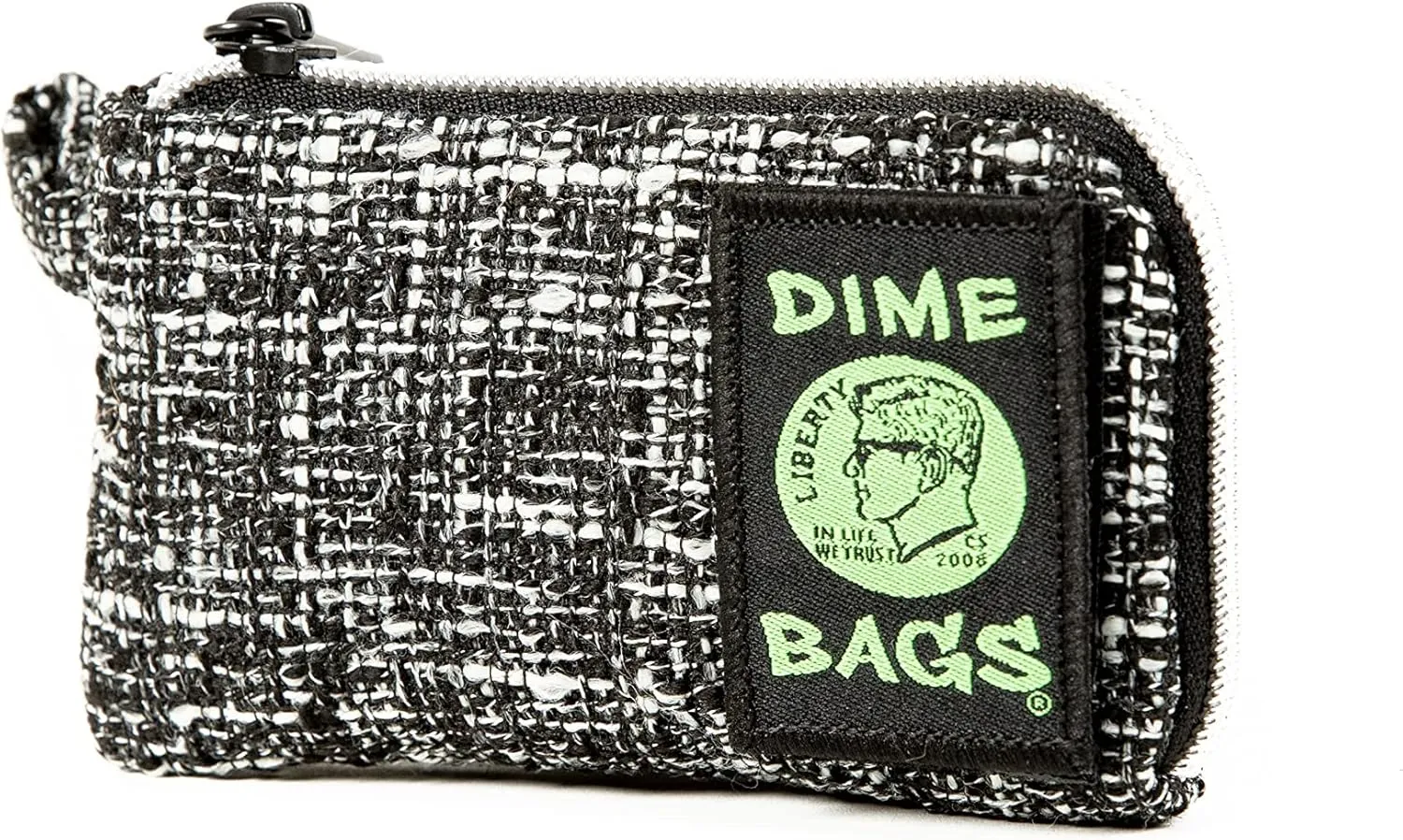 DIME BAGS Padded Pouch  Smell Proof Protective Case with Padded Interior, Durable Hemp-Polyester Fabric, Heavy-Duty Zippers & Interchangeable Patch, Travel & Storage for Fragile Items