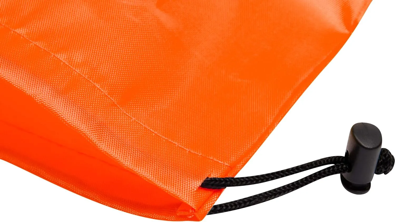 Drawstring Bag - Nylon Cinch and Ditty Stuff Pouch with Toggle (7 x 9-12 pack, Orange)