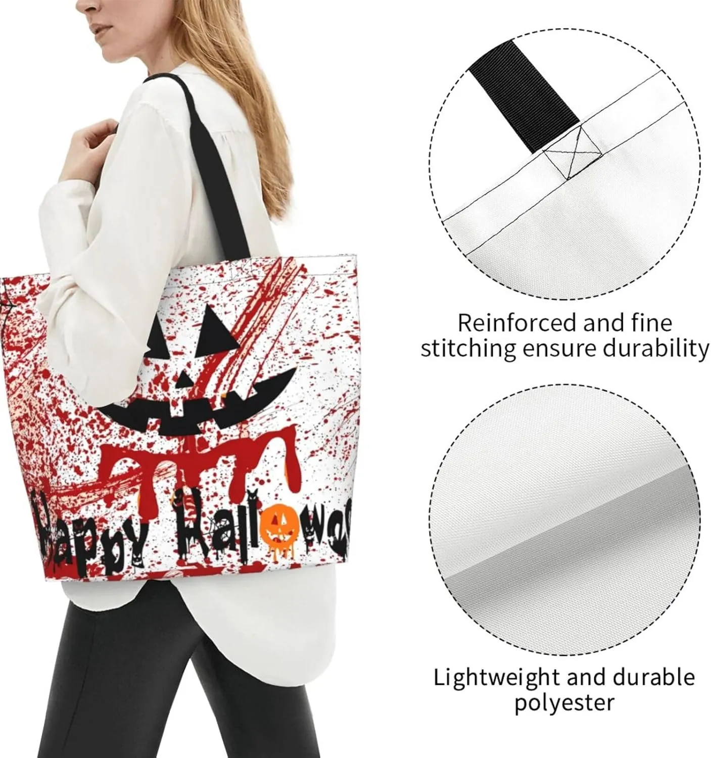 Fight Breast Cancer Awareness Ribbon Women's Tote Bag Large Capacity Single Shoulder Bags Handbag for Shopping Work