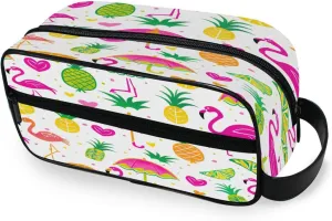 Flamingos Travel Toiletry Bag for Women Men, Hanging Cosmetic Bag, Water Resistant Shaving Bag for Toiletries Accessories