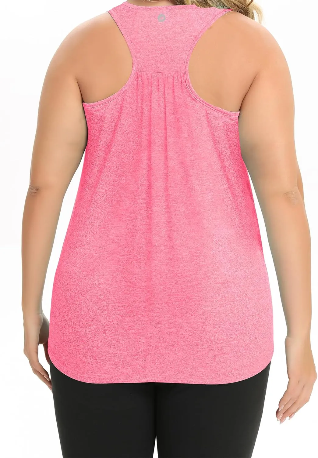 FOREYOND Women's Plus Size Workout Tank Tops Racerback Athletic Flowy Tops Yoga Running Sleevelss Summer Shirts Loose