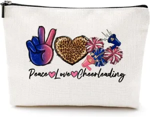 Funny Cheerleading Gifts - Cheerleader Accessories for Girls & Women - Cosmetic/Makeup Bag - Friendship, Graduation, Birthday & Mother's Day Gifts