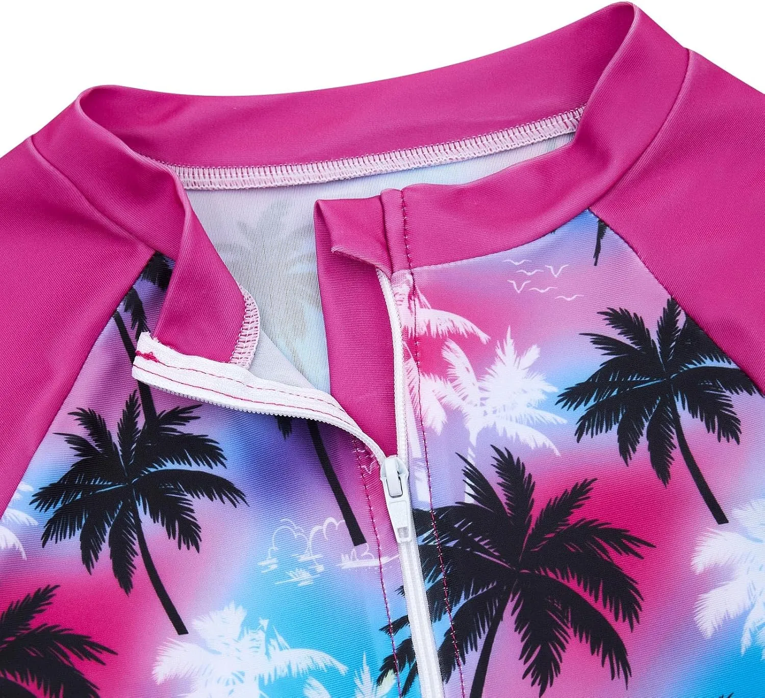 Funnycokid Girls Swimsuit Kids Bathing Suit Rashguard Swimwear Long Sleeve 3 Piece Toddler 3-7 Years