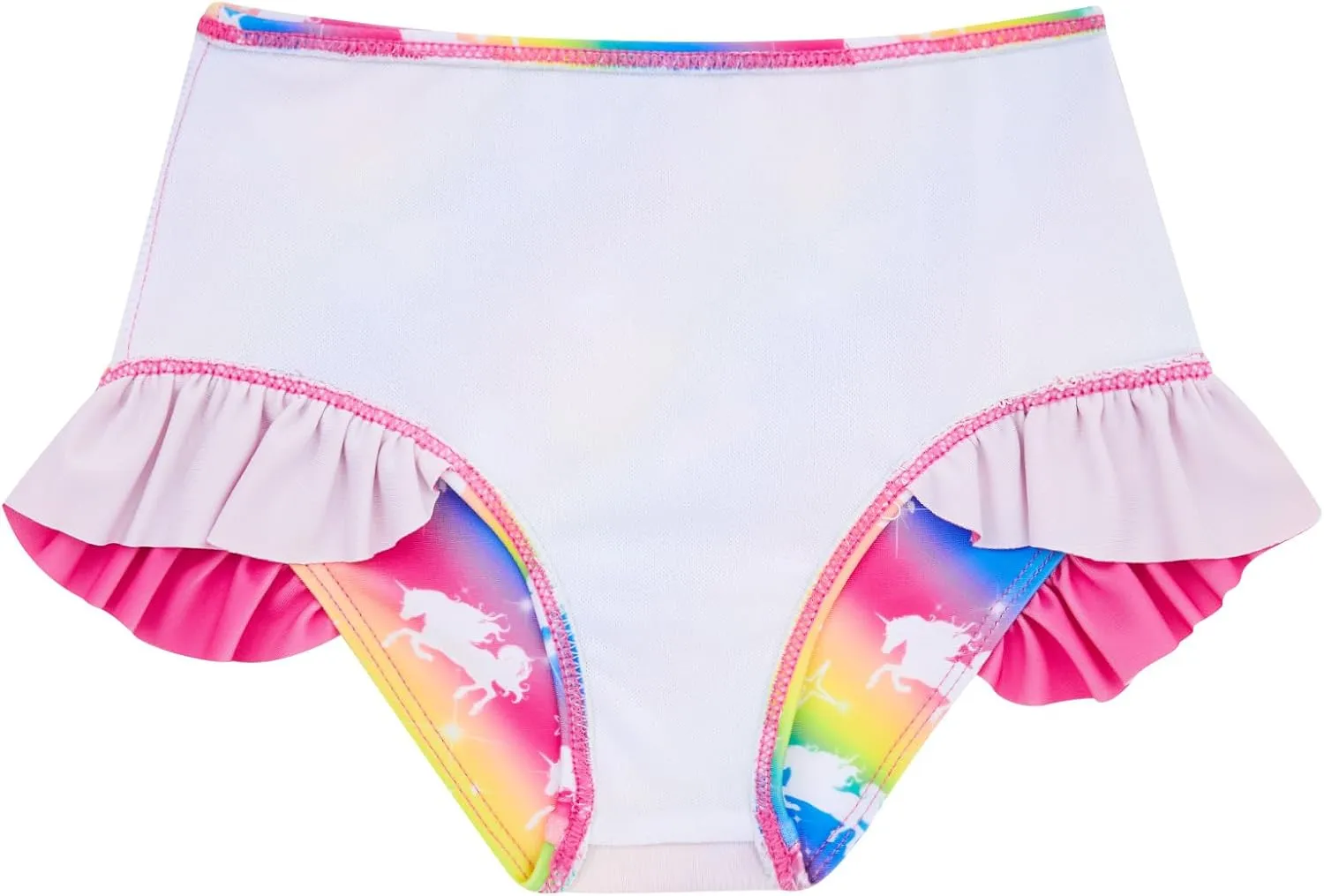 Funnycokid Girls Swimsuit Kids Bathing Suit Rashguard Swimwear Long Sleeve 3 Piece Toddler 3-7 Years