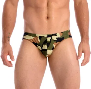 Gary Majdell Sport Mens Print Contour Pouch Bikini Swimsuit